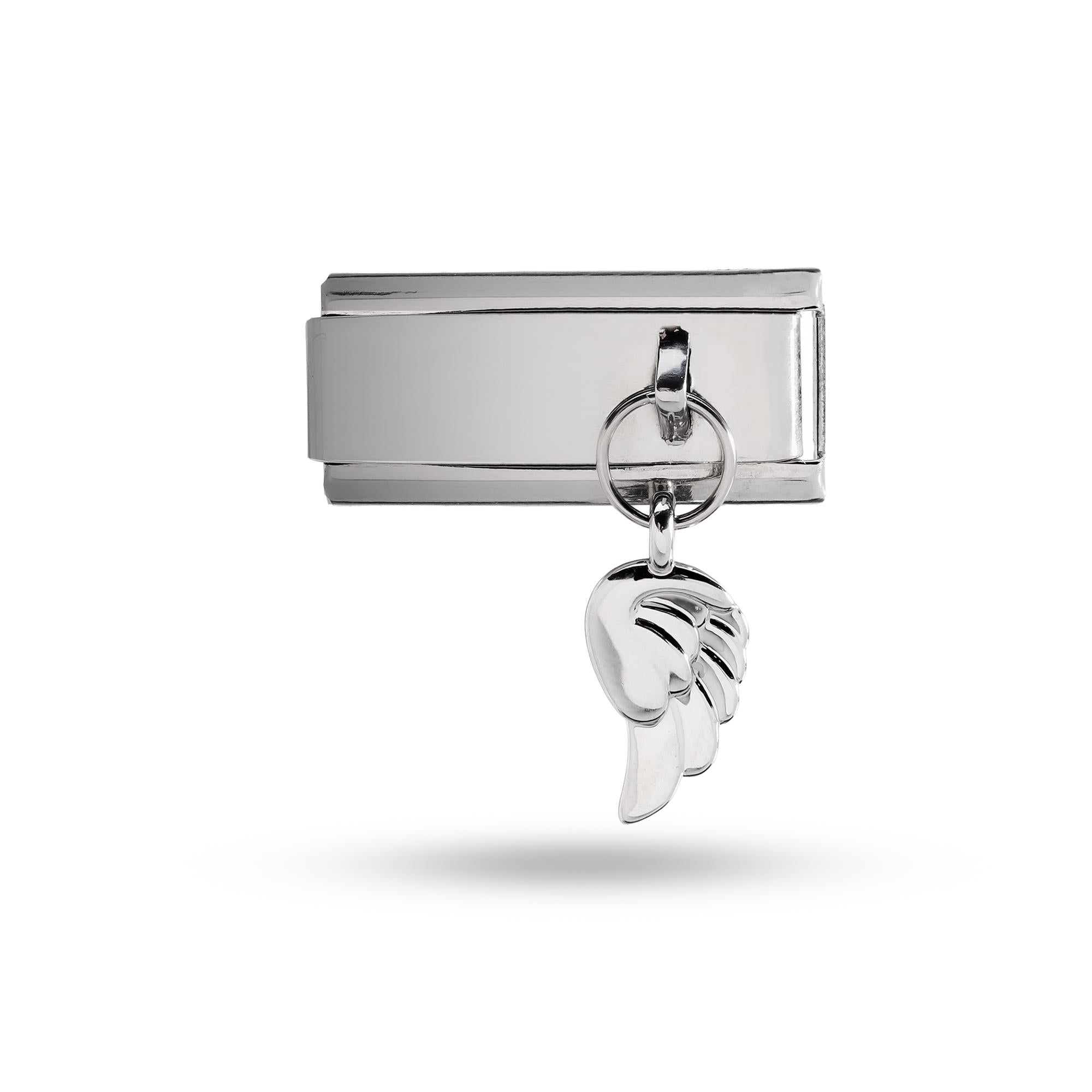 Charm eslabon italiano ala colgante 20x10 mm