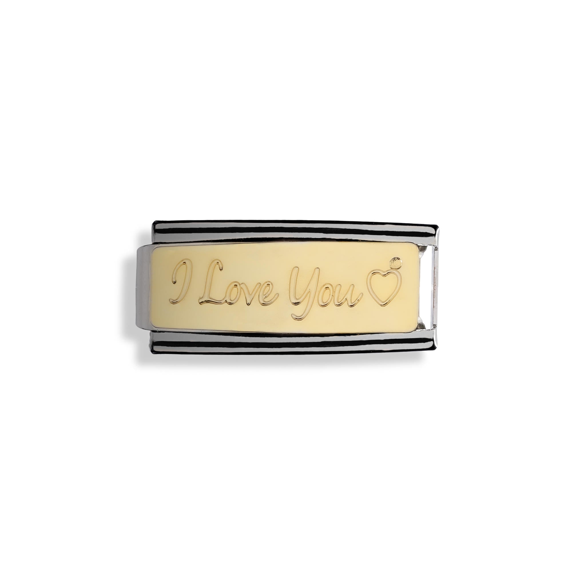 Charm eslabon italiano frase i love you 20x10mm