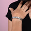 Brazalete italiano ajustable liso 9mm gris oscuro satinado