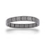 Brazalete italiano ajustable liso 9mm gris oscuro satinado