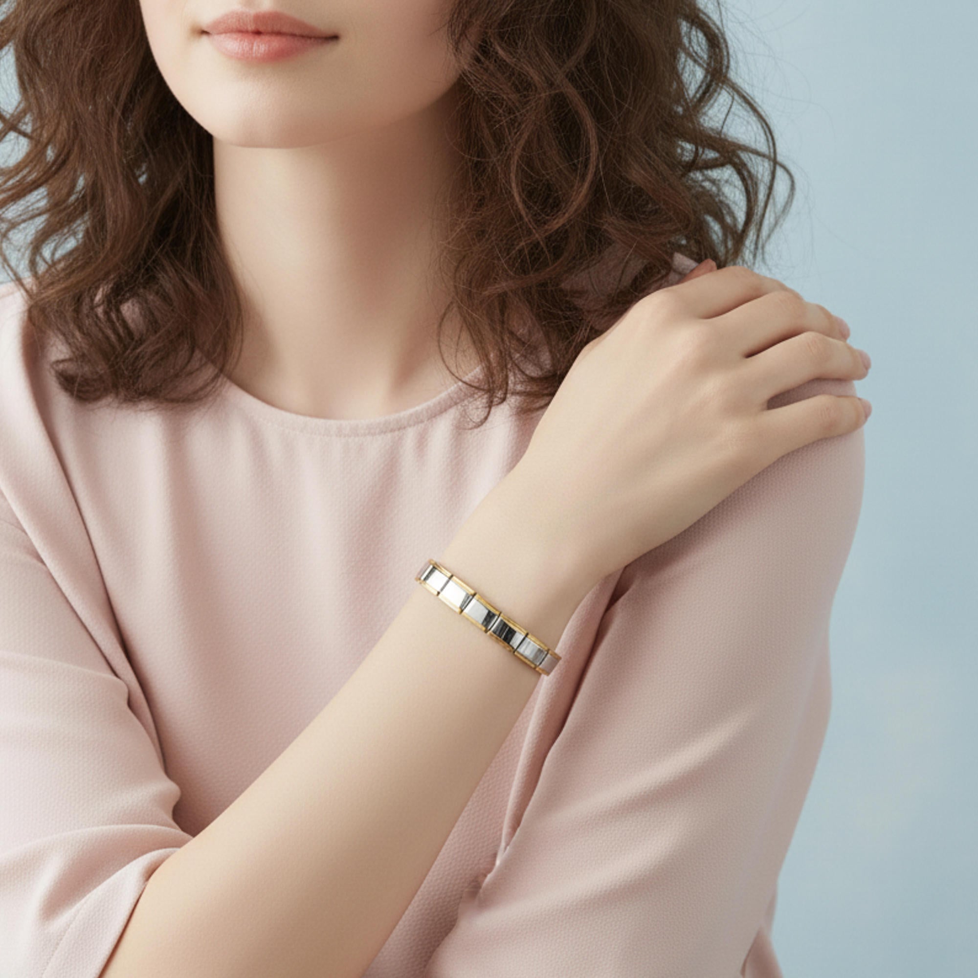 Brazalete ajustable italiano liso 9mm
