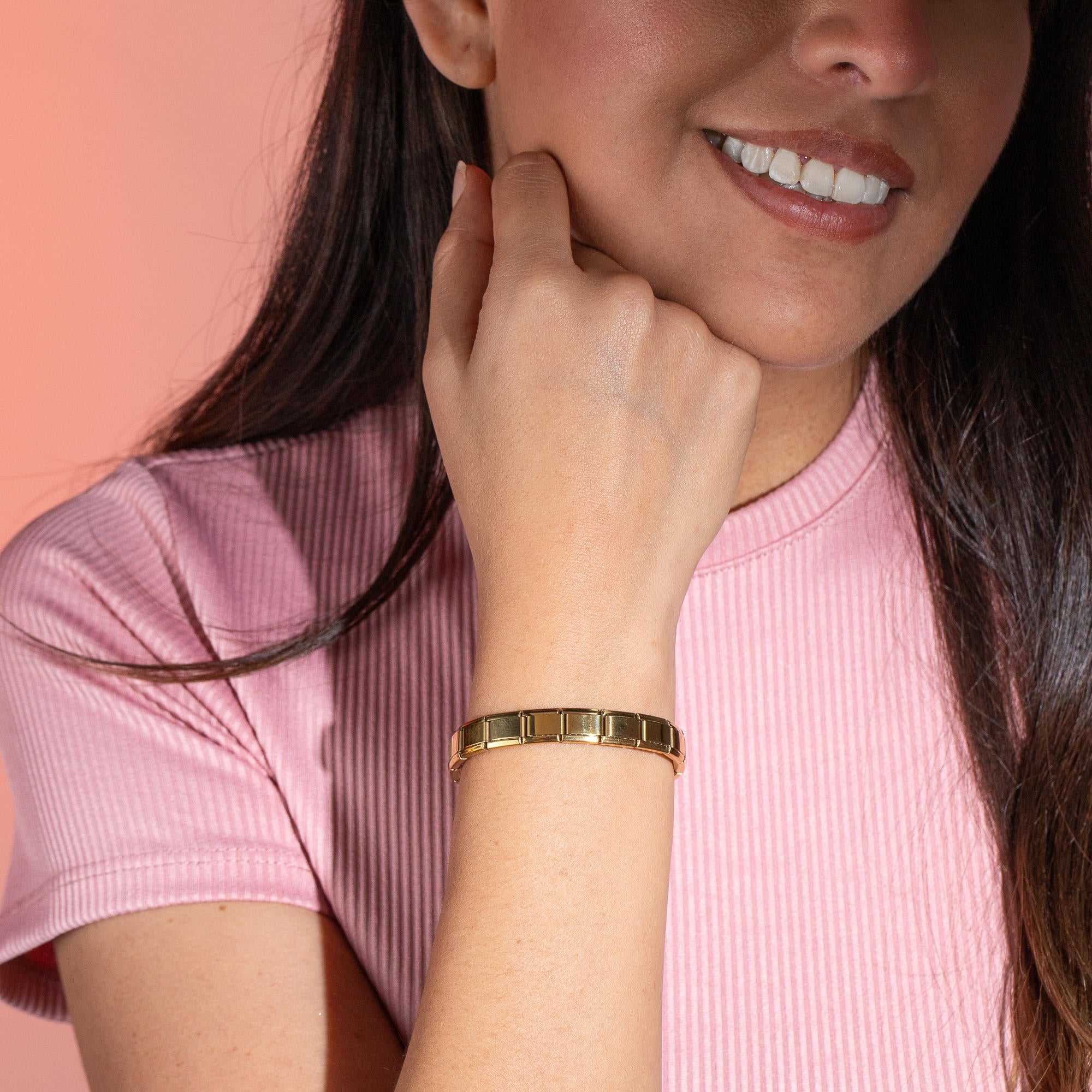 Brazalete ajustable italiano liso 9mm