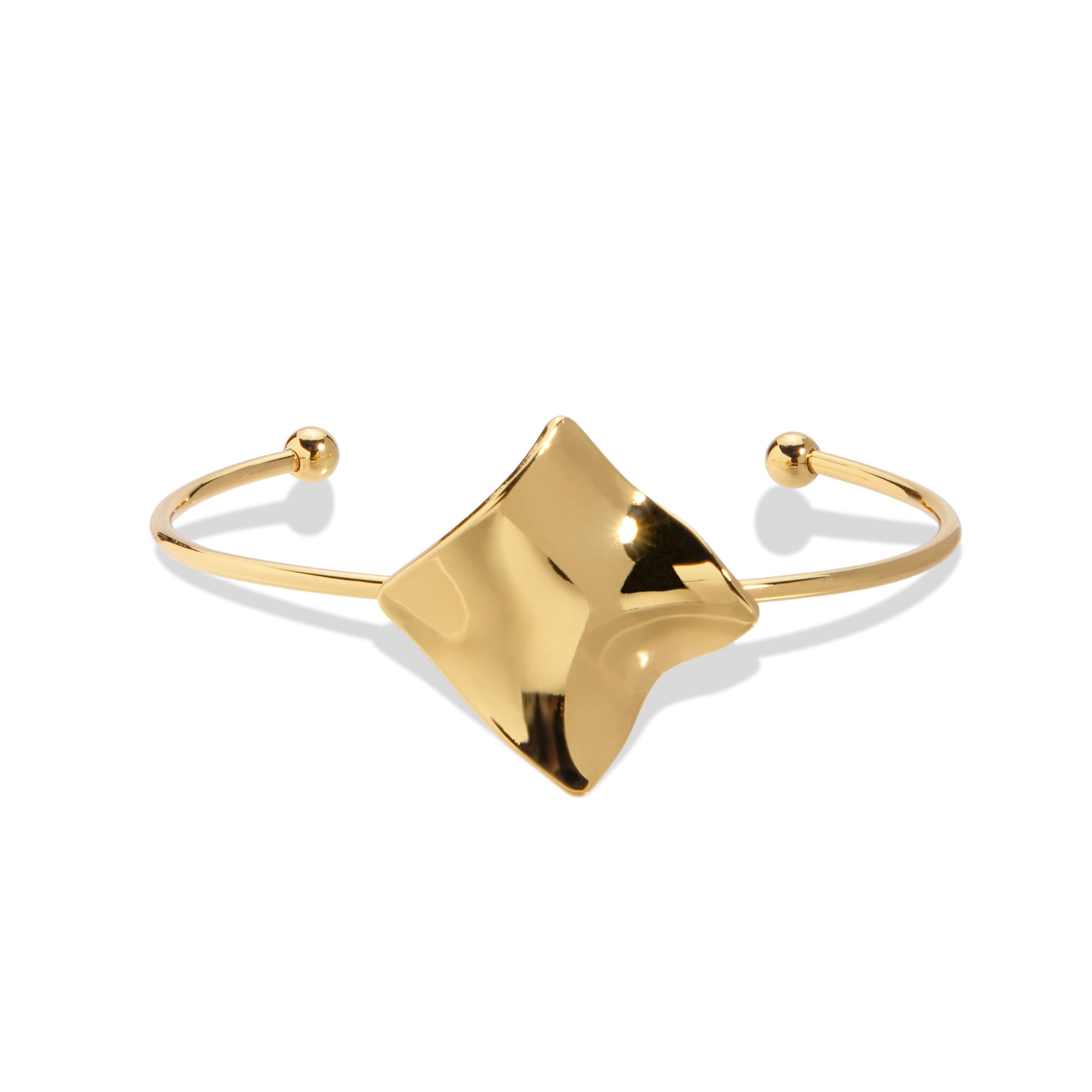 Brazalete ajustable tubular con rombo ondulado 30mm