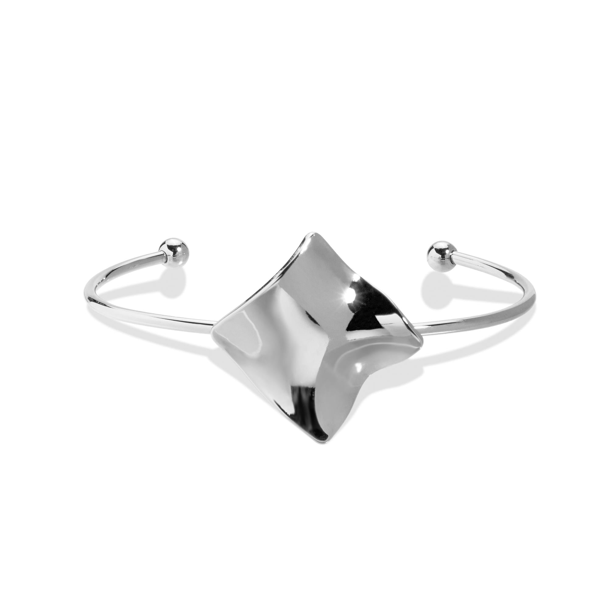 Brazalete ajustable tubular con rombo ondulado 30mm