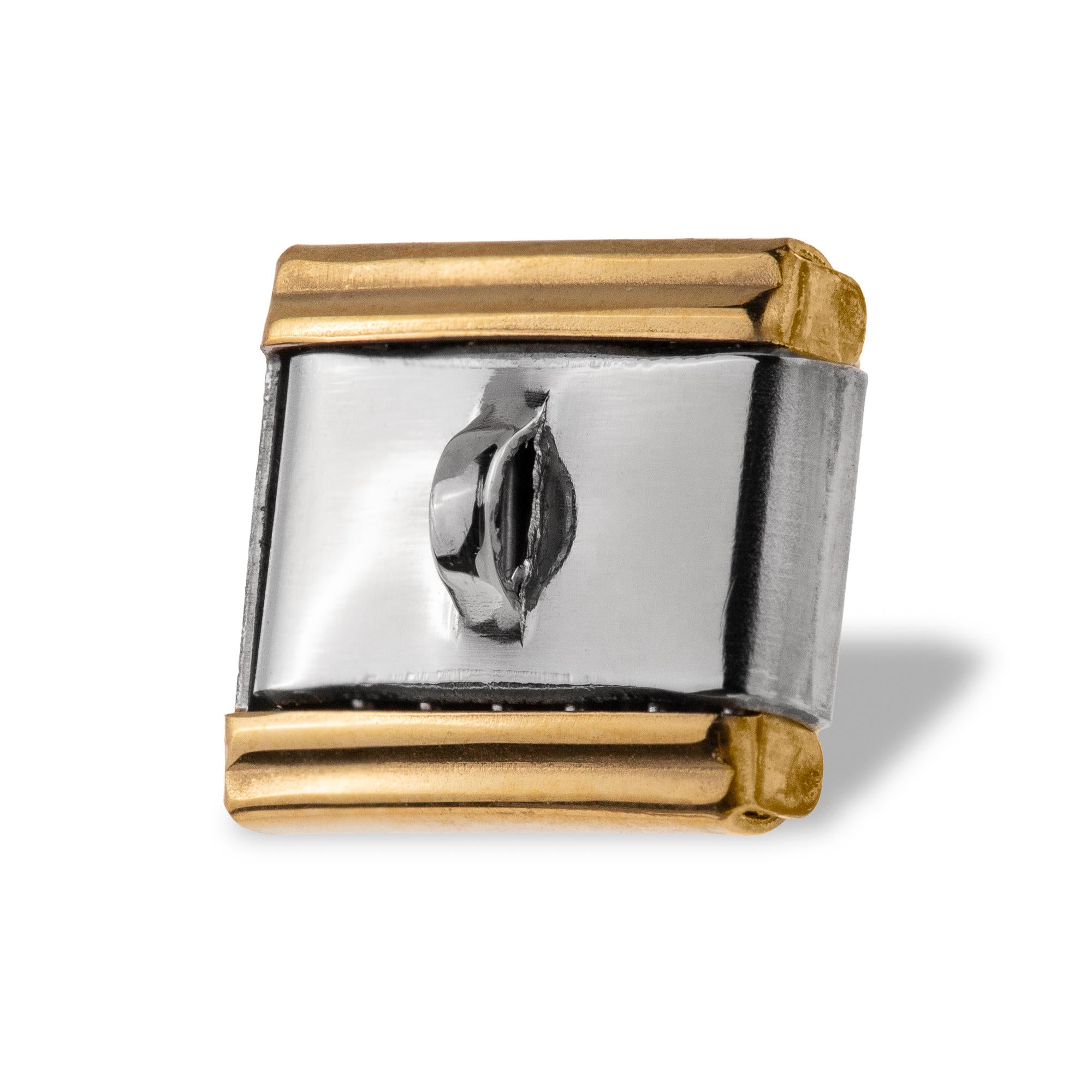 Charm eslabon italiano con asa para colgar 9x10mm