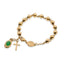 Pulsera de balines con Medalla de San Judas Tadeo y Cruz 18cm