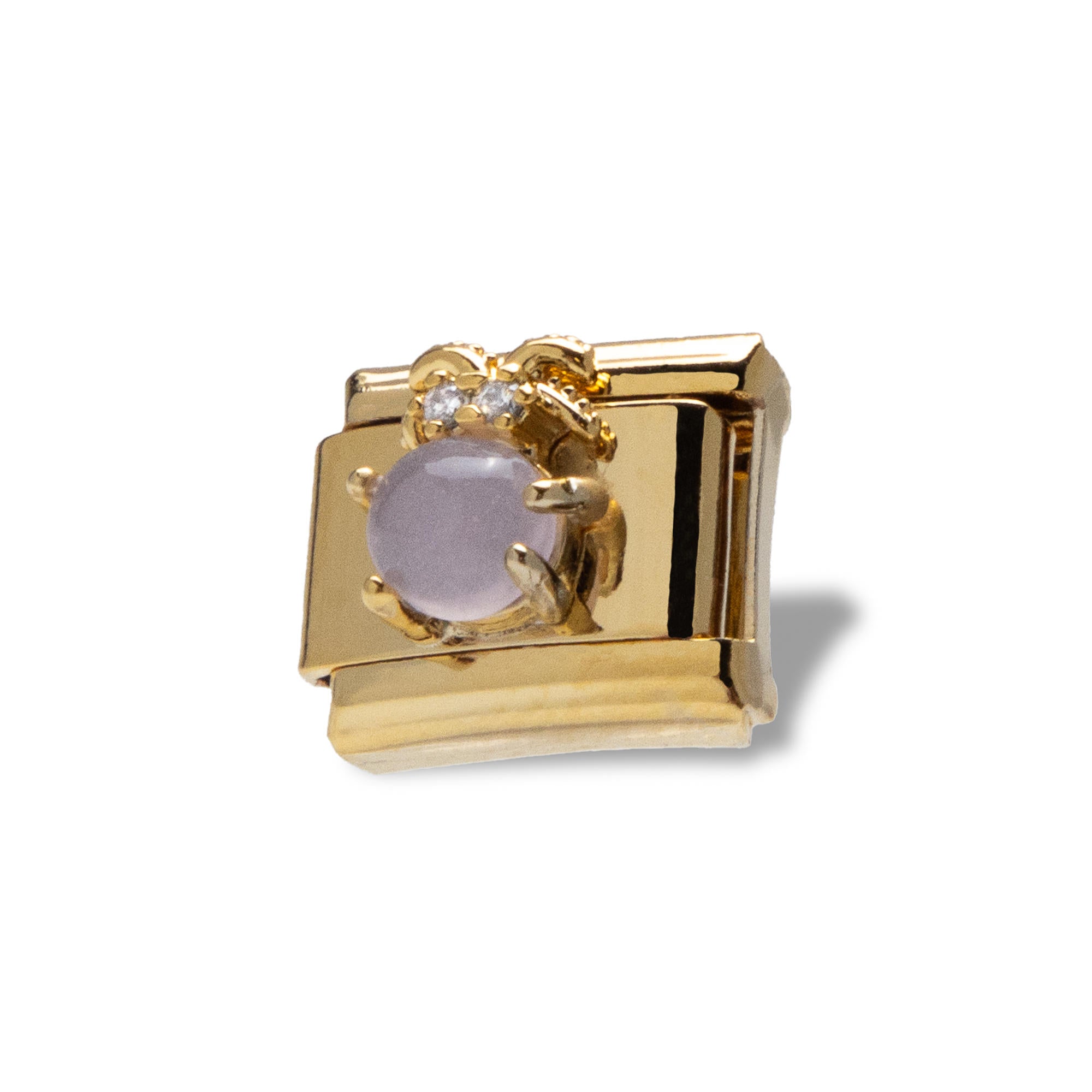 Charm eslabon italiano bicho con cristales 9x10mm