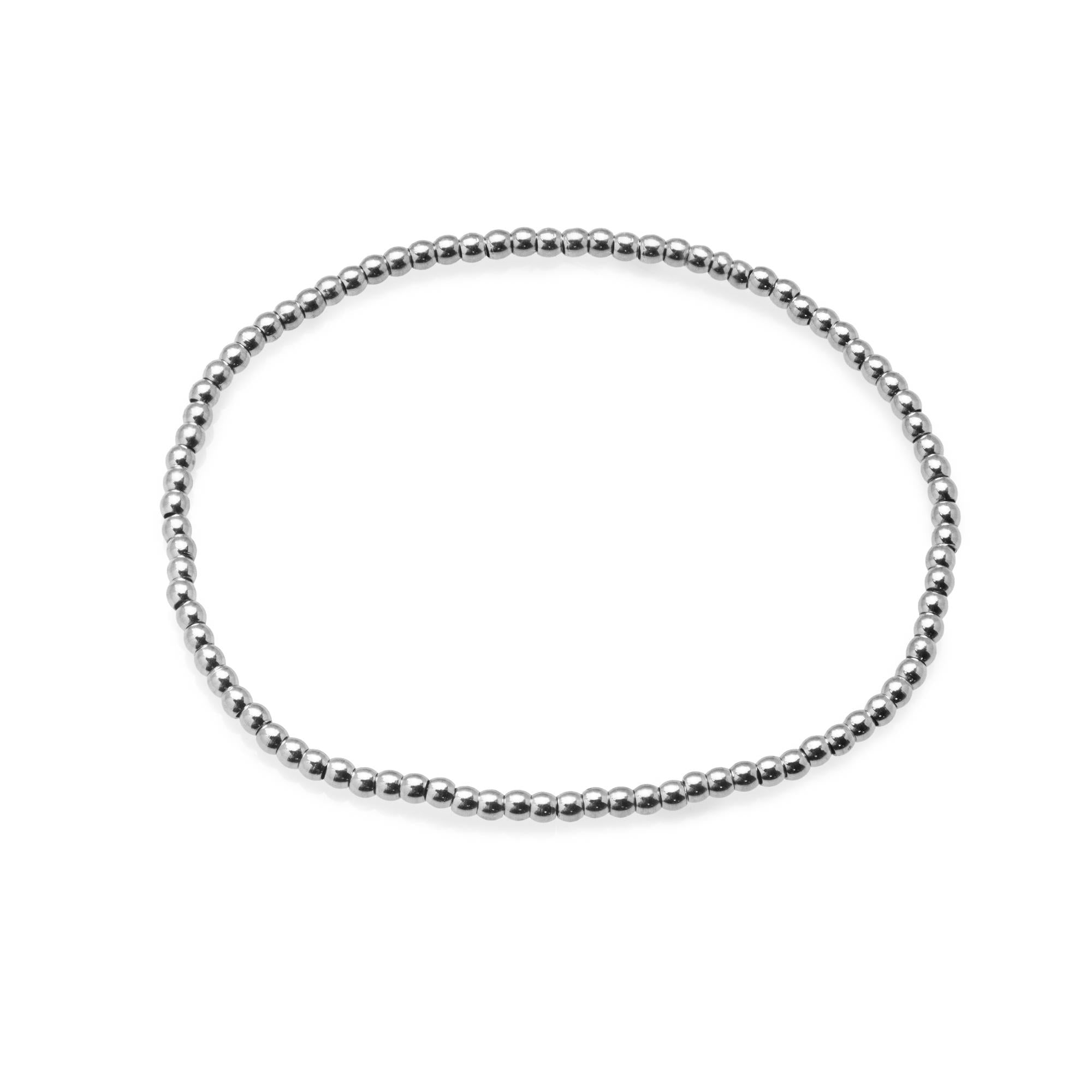 Pulsera ajustable de elastico con balin liso 2mm