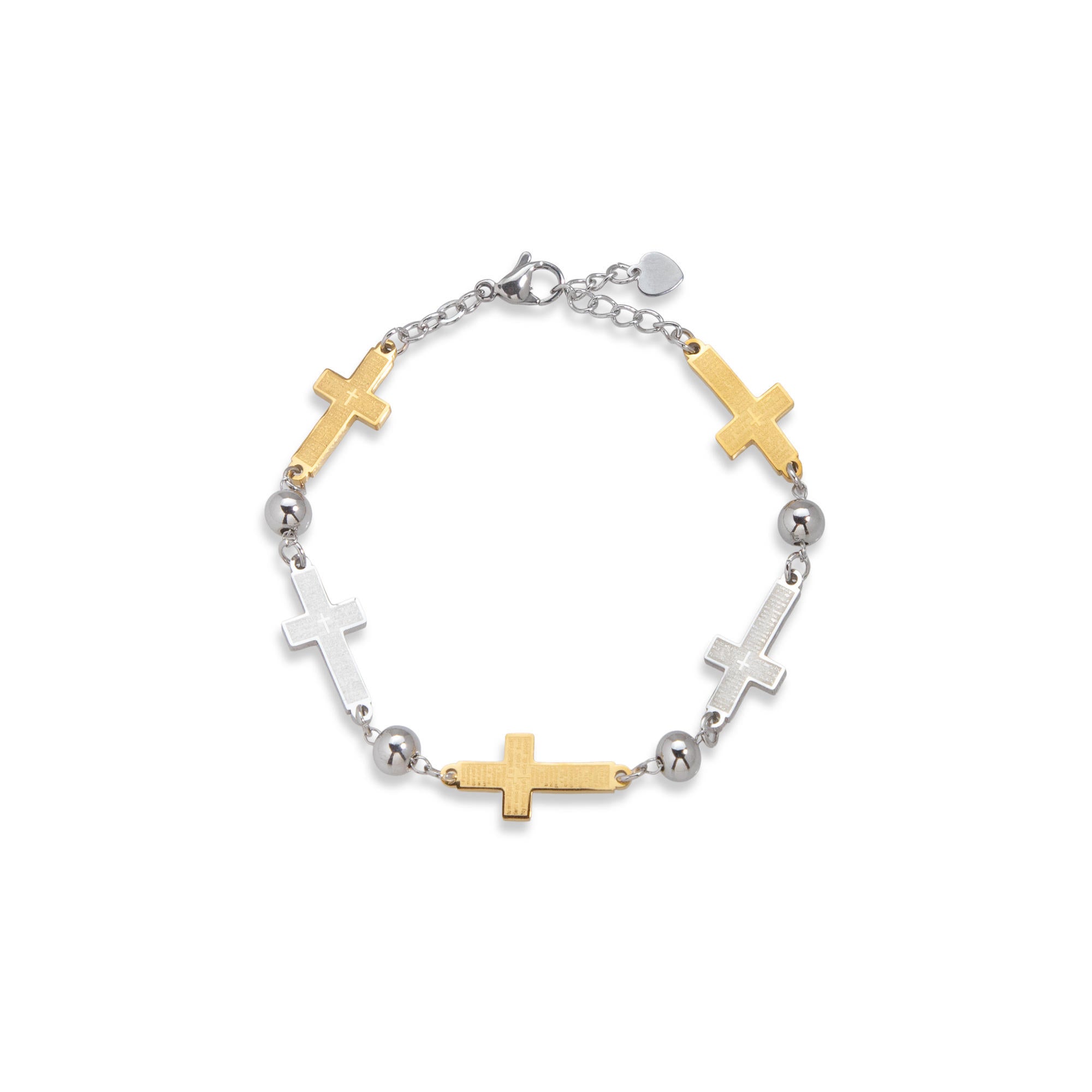 Pulsera Cruces con frase Padre Nuestro 18.5cm