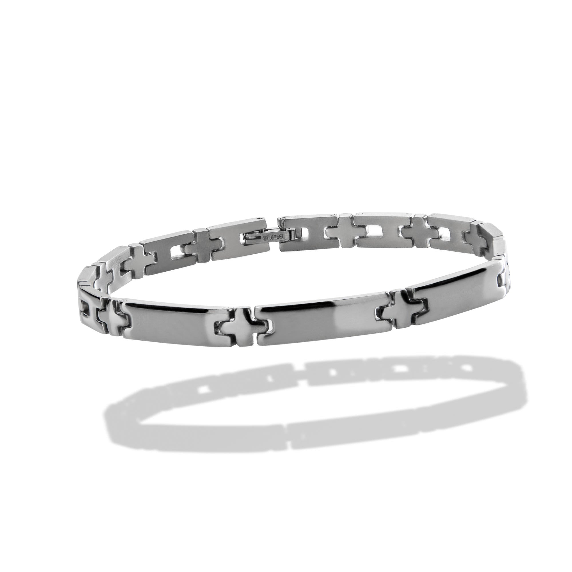 Pulsera eslabon romano liso 20.5 cm
