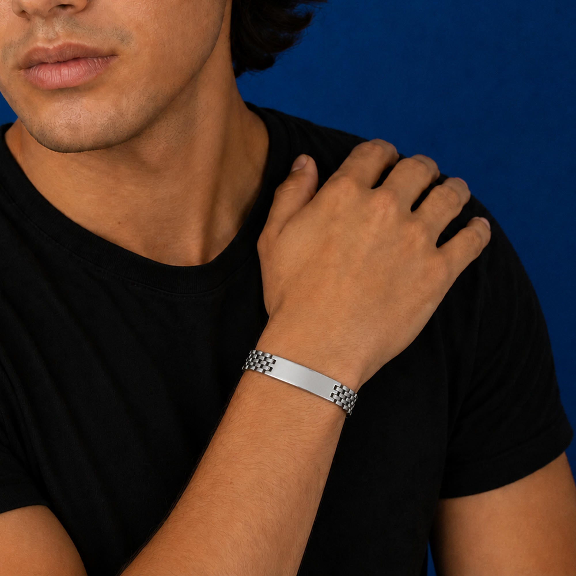 Pulsera con placa eslabon tipo extensible 20.5cm