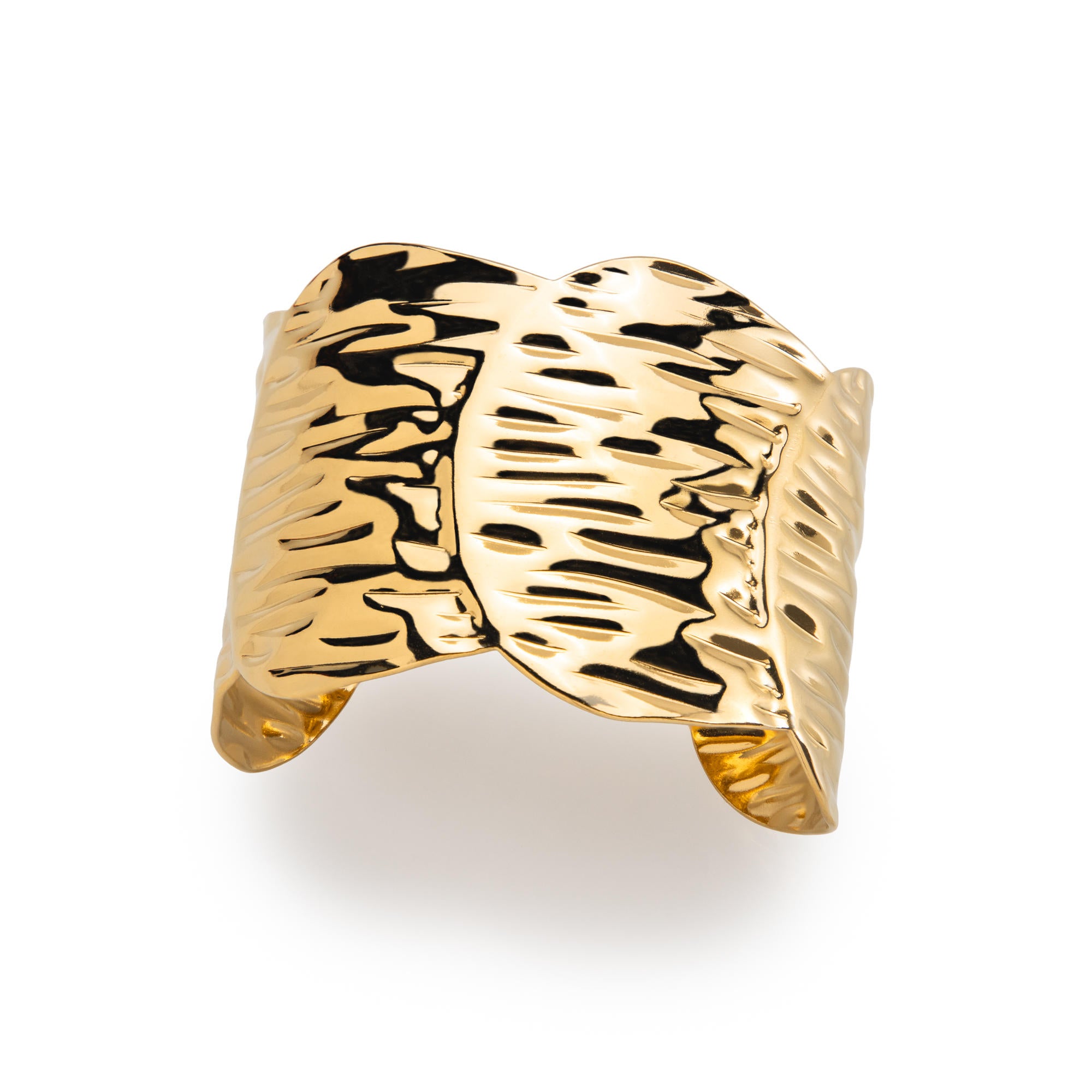 Brazalete ajustable asimetrico texturizado 50mm