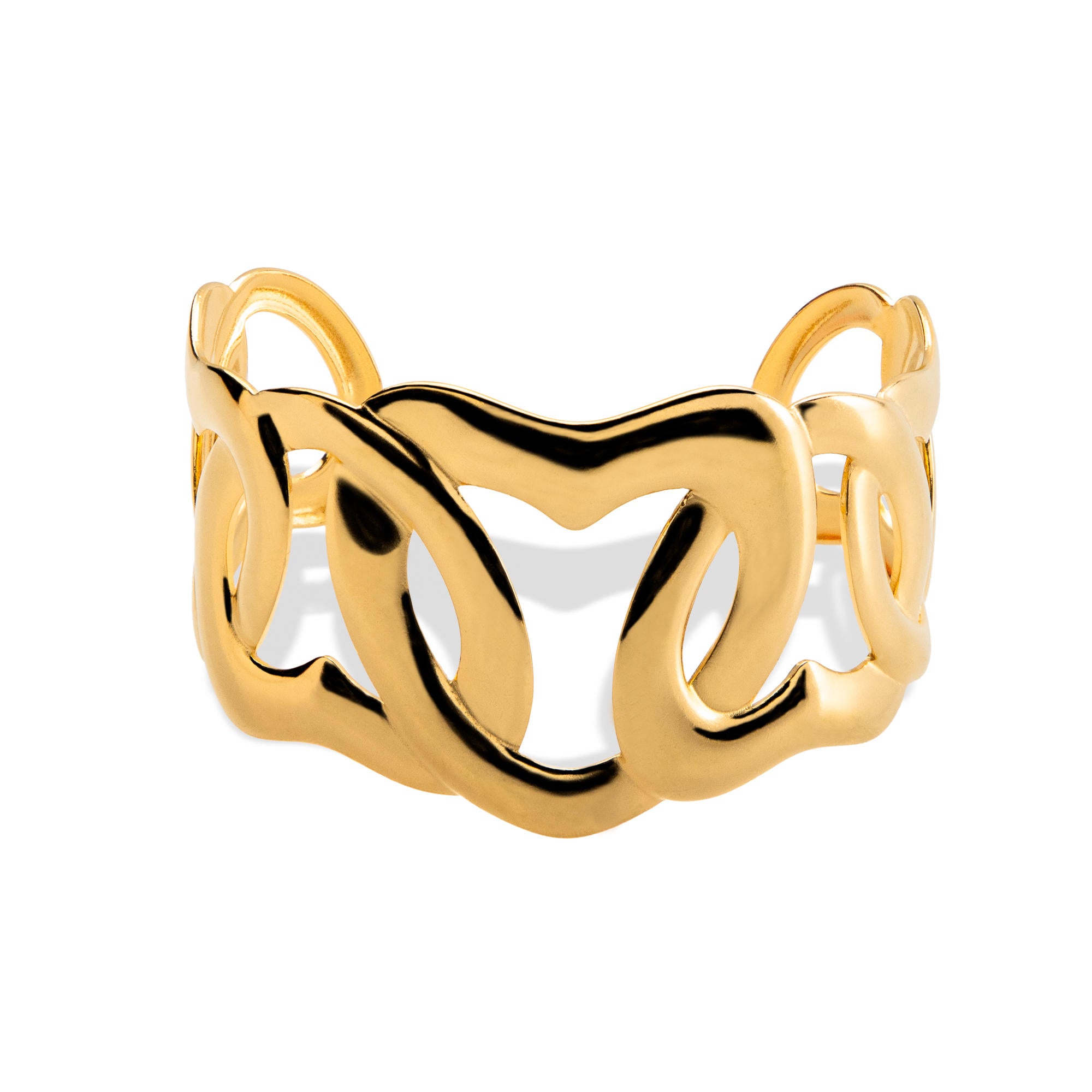 Brazalete ajustable silueta de corazon 28-44mm