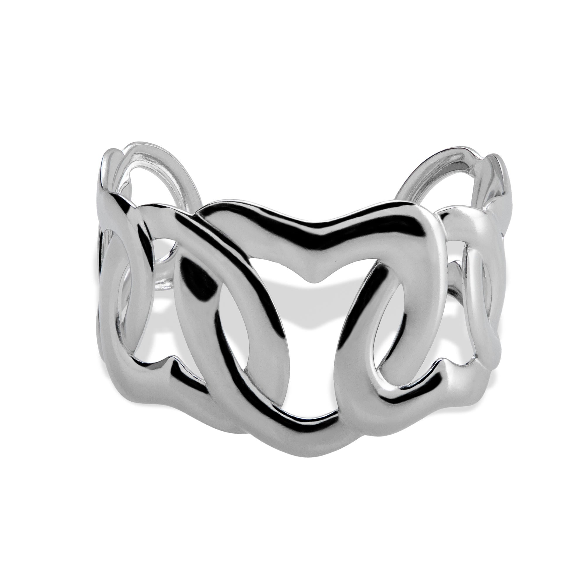 Brazalete ajustable silueta de corazon 28-44mm