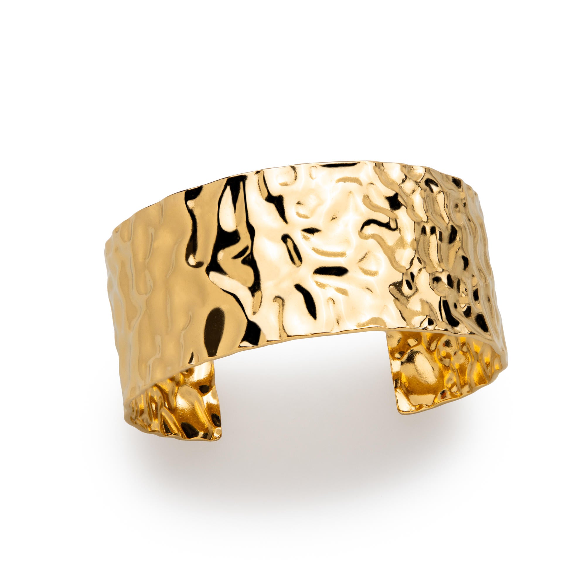 Brazalete ajustable martillado liso 6.5cm