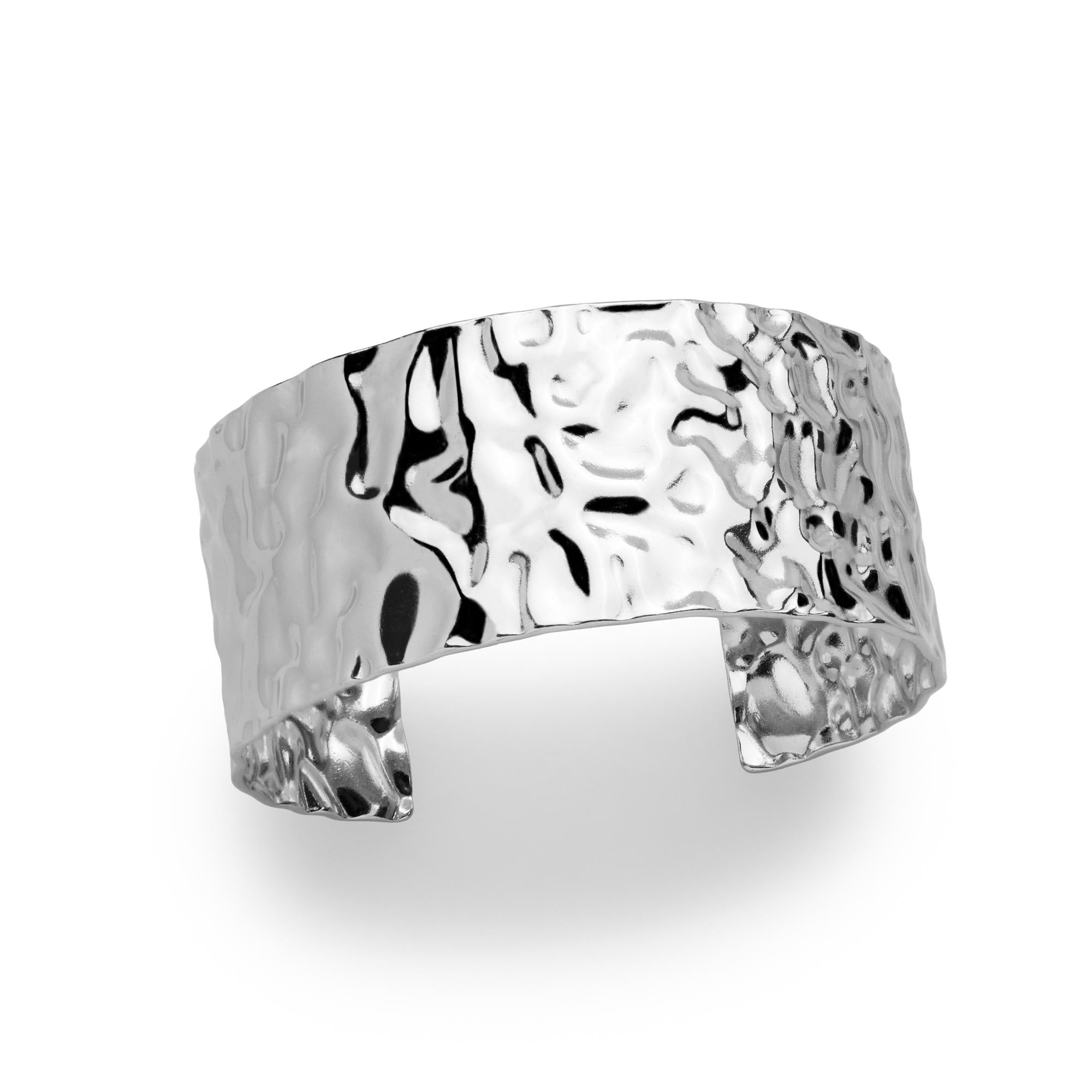 Brazalete ajustable martillado liso 6.5cm
