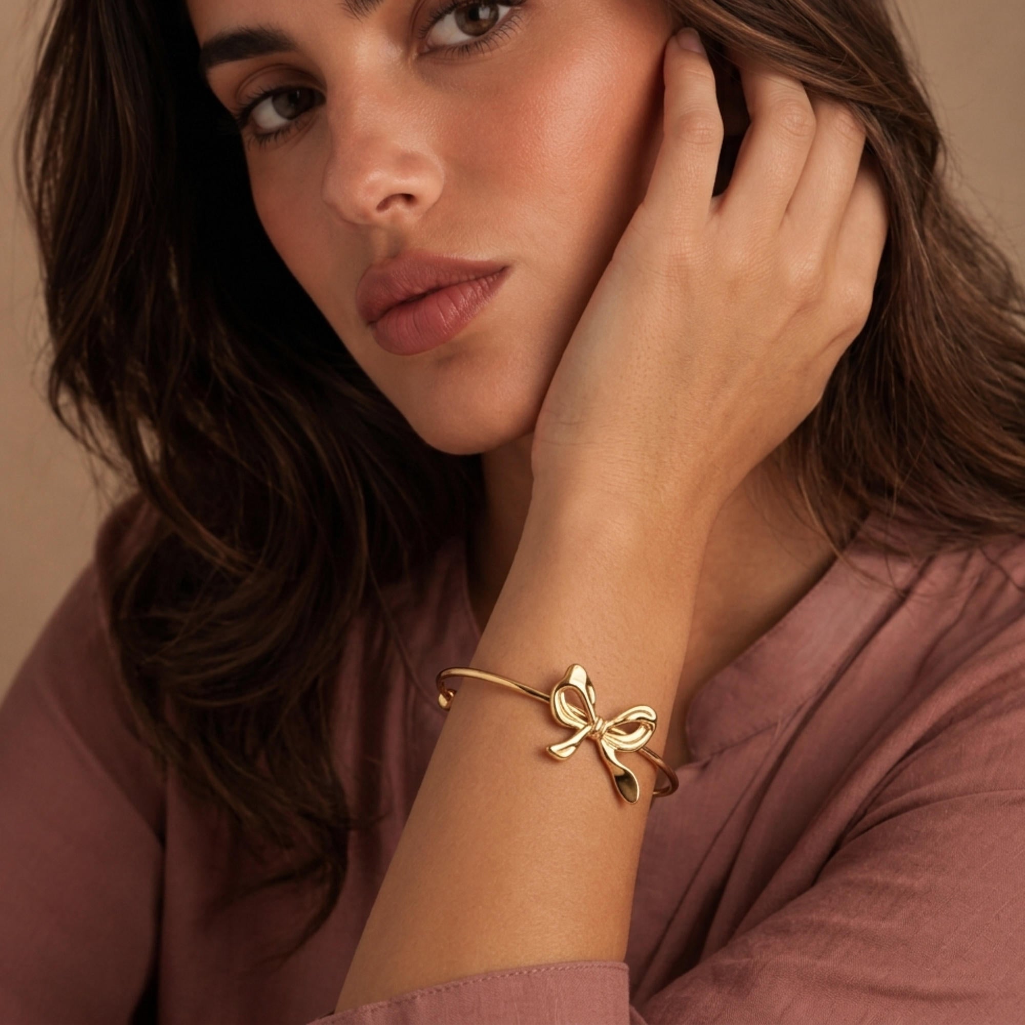 Brazalete ajustable moño liso 7cm