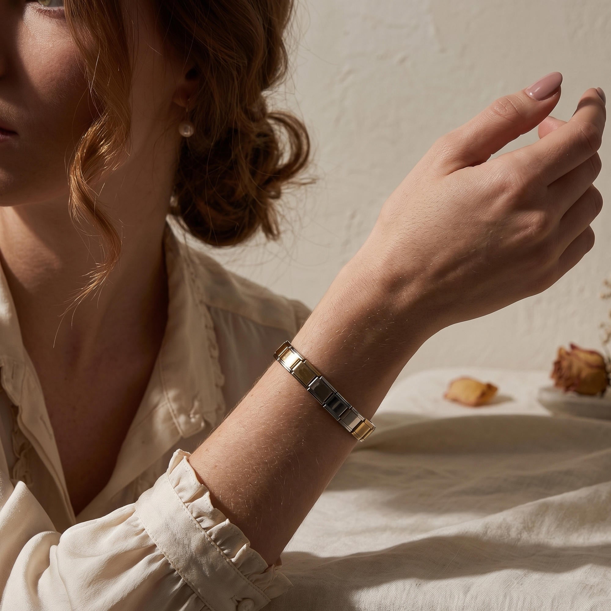 Brazalete italiano ajustable liso 9mm