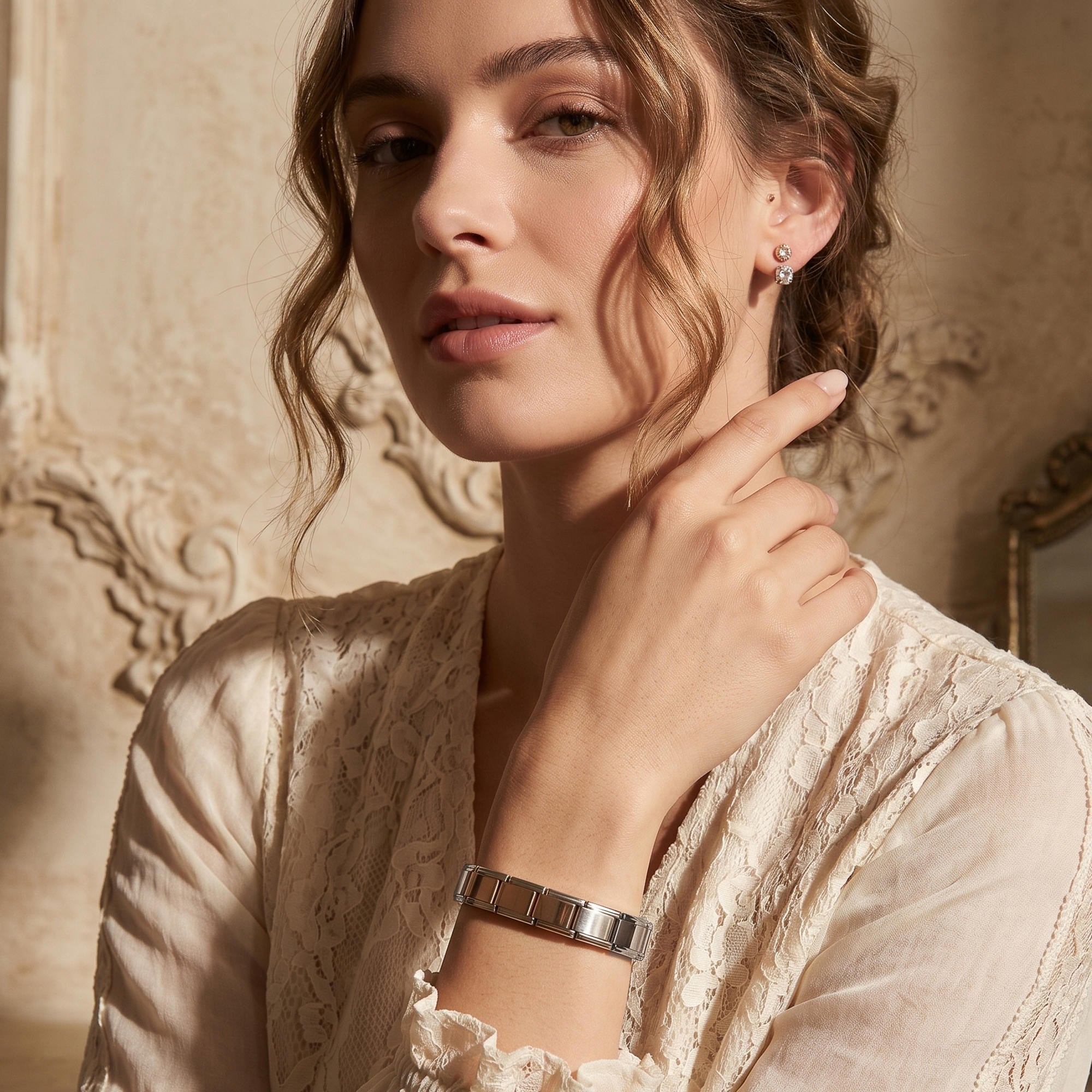 Brazalete italiano ajustable liso 9mm