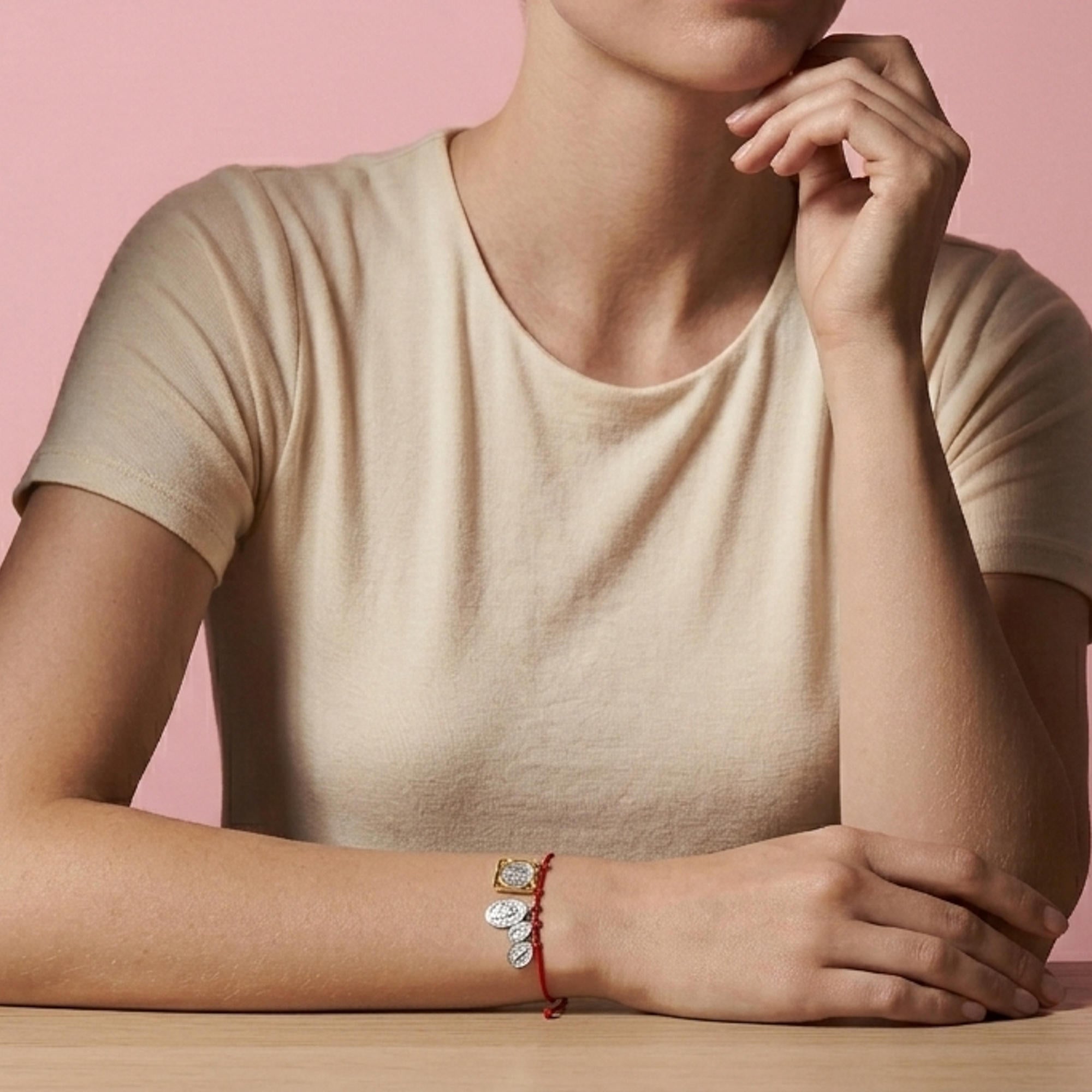 Pulsera ajustable hilo dijes colgantes San Benito 8-18mm