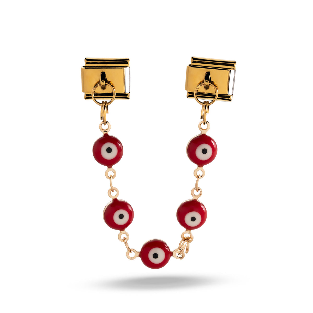 Charm eslabon italiano cadena colgante de ojo esmaltado 9x10mm