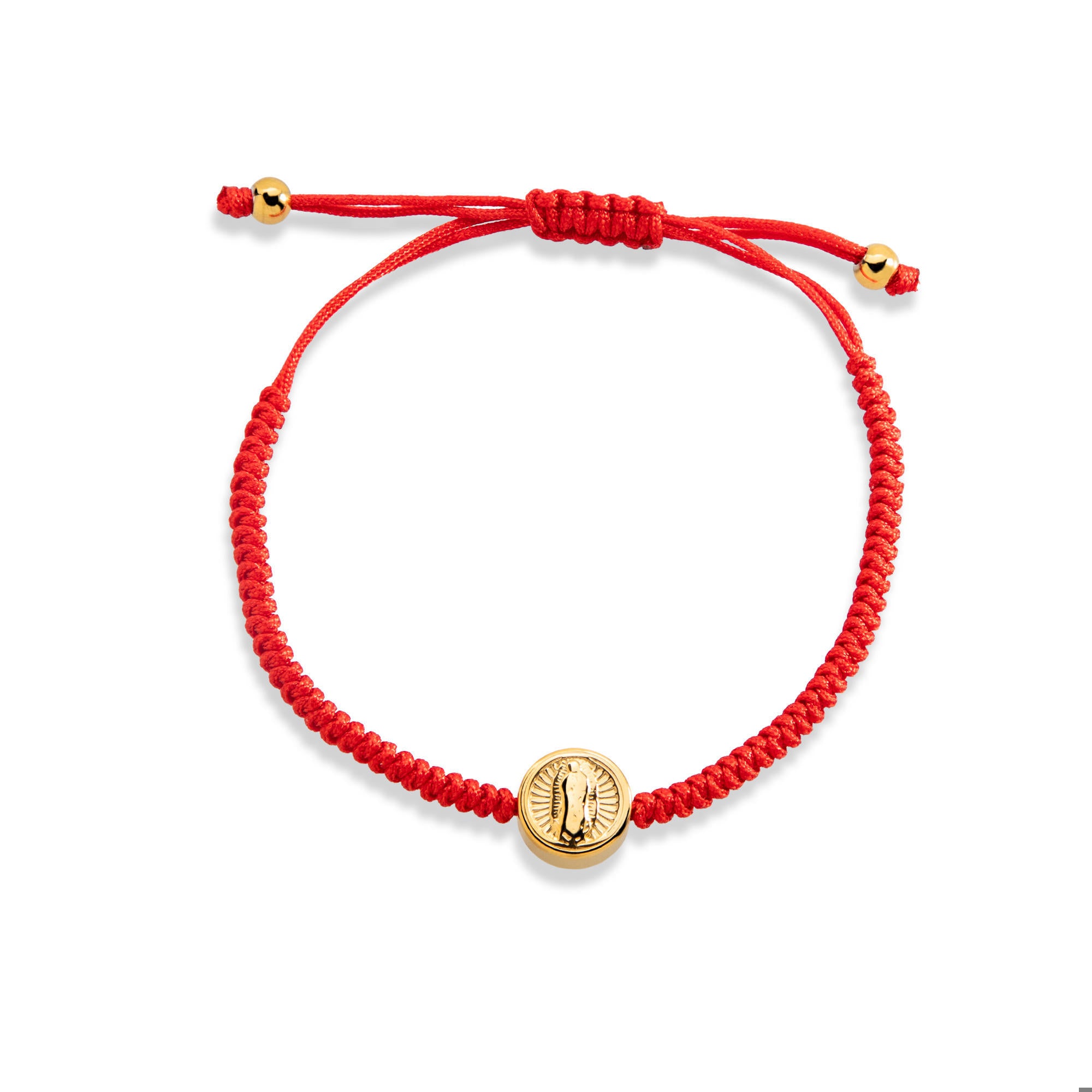 Pulsera ajustable hilo tejido Virgen de Guadalupe 11mm