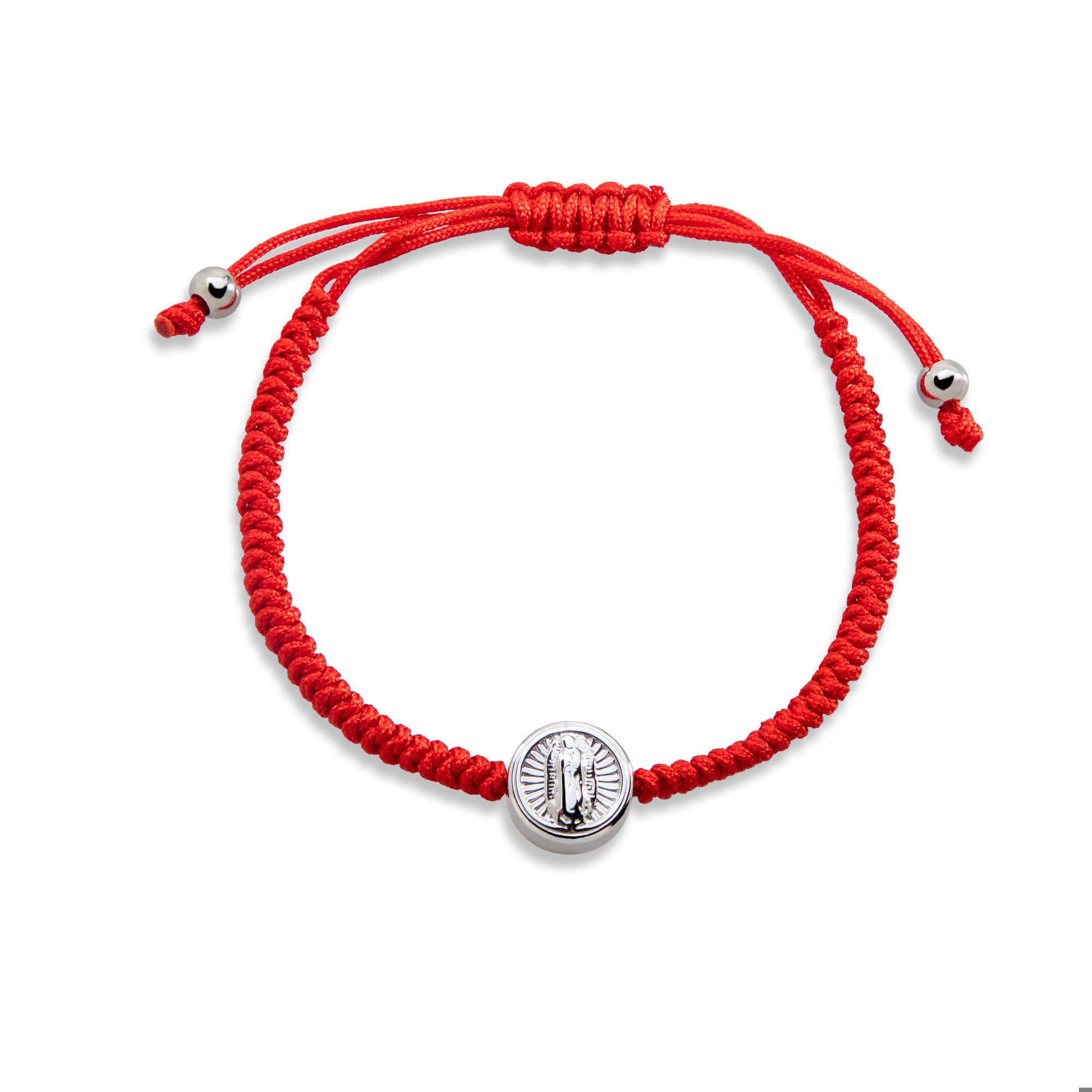 Pulsera ajustable hilo tejido Virgen de Guadalupe 11mm