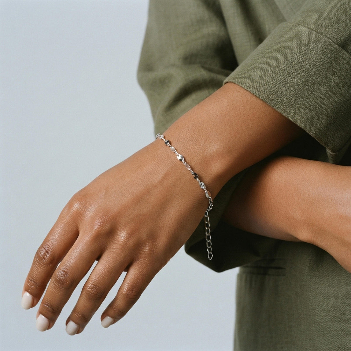 Pulsera de cadena estilo Singapur helicoidal 3mm con extension 17+3cm