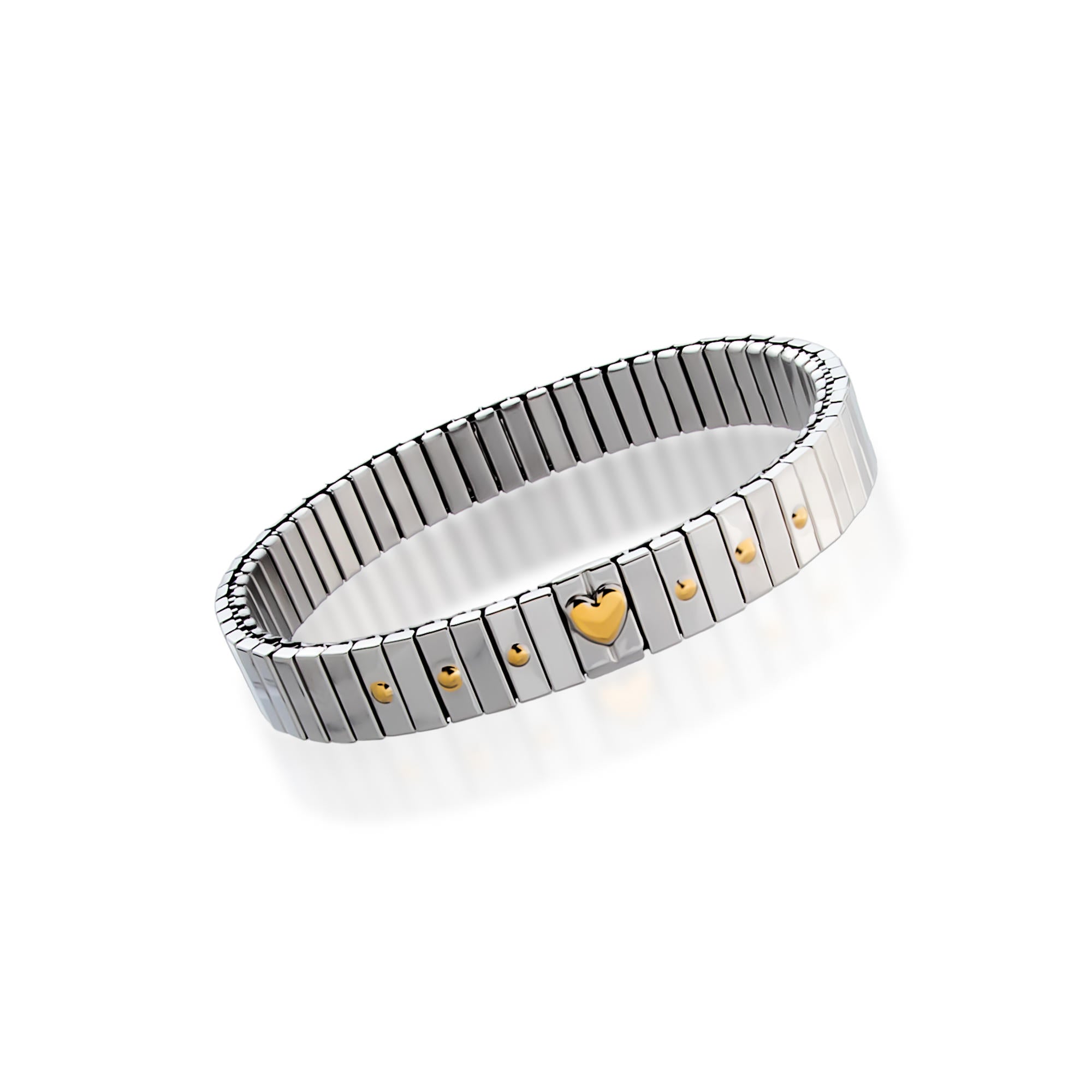 Brazalete ajustable de extensible con corazon 10mm