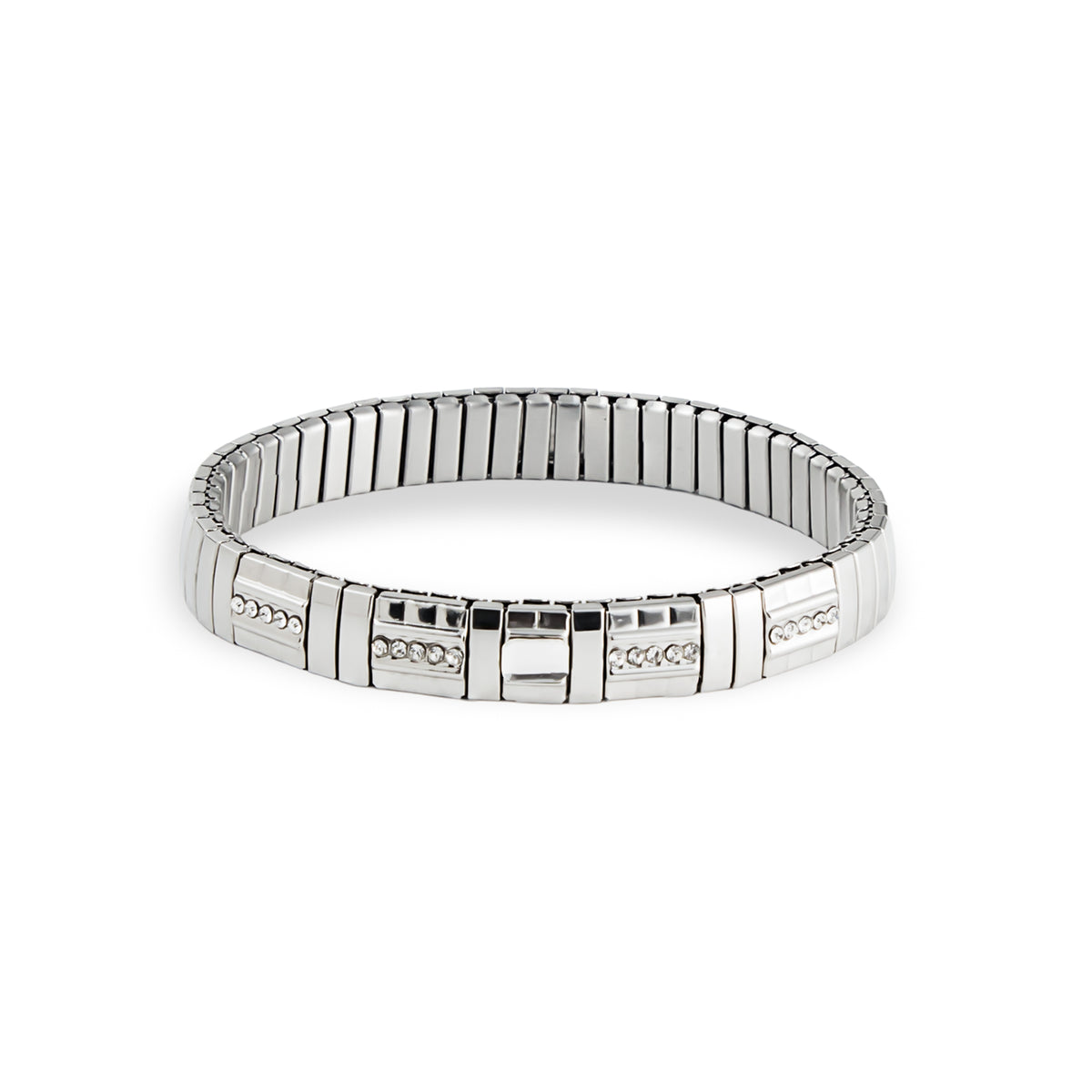 Brazalete ajustable de extensible con cristales 10mm