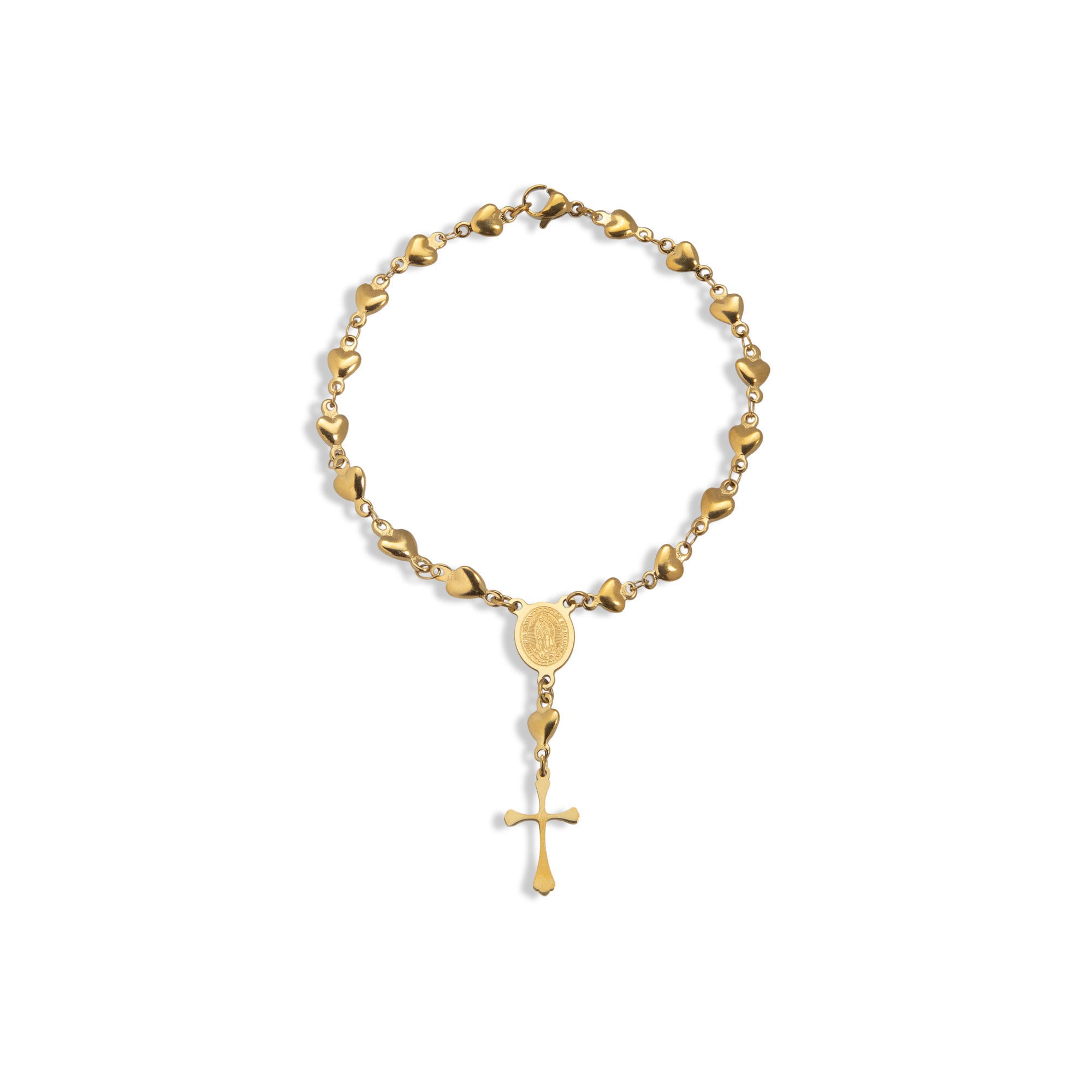 Misterio corazones con Medalla Virgen de Guadalupe 20-23cm