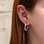 Arracada tubular con perlas sinteticas 22mm