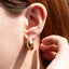 Arete de gota oval lisa 22mm