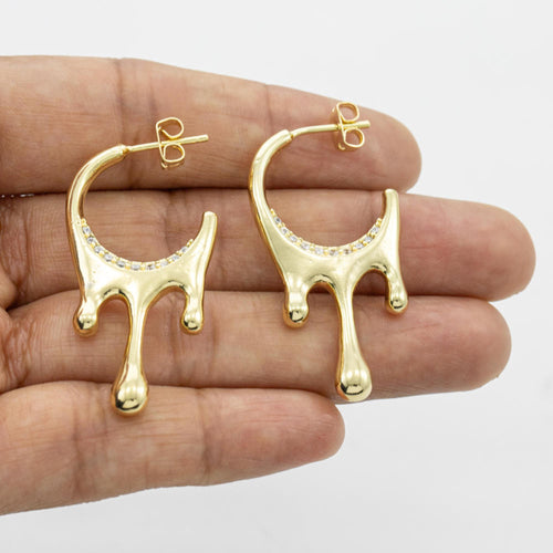 Arracada gotas circonias 38mm