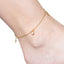 Tobillera marina con cristal 23cm
