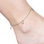 Tobillera marina con cristal 23cm