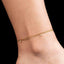 Tobillera doble con colgantes de cristal 23cm