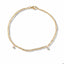 Tobillera doble con colgantes de cristal 23cm