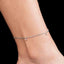 Tobillera doble con colgantes de cristal 23cm
