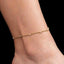 Tobillera eslabon con cristales 23cm