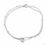 Tobillera doble corazon con cristal 23cm