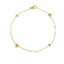 Tobillera de corazones estrellas con perlas 22cm