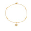 Tobillera de colgante sol cristal 23cm