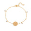 Pulsera medalla San Benito y colgantes de cristal 17-20cm
