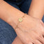 Pulsera medalla San Benito y colgantes de cristal 17-20cm