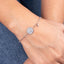 Pulsera medalla San Benito y colgantes de cristal 17-20cm