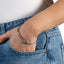 Brazalete de vibora con cristal verde 7cm