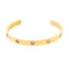 Brazalete Ajustable Liso y Circonia Corazon Rosa 7MM DORADO