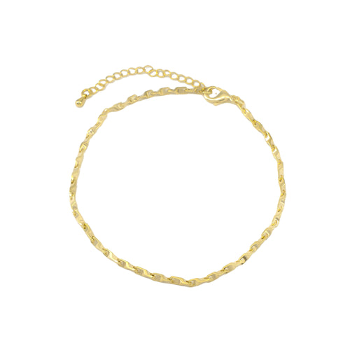 Pulsera Eslabon Barrita Torcida 24CM