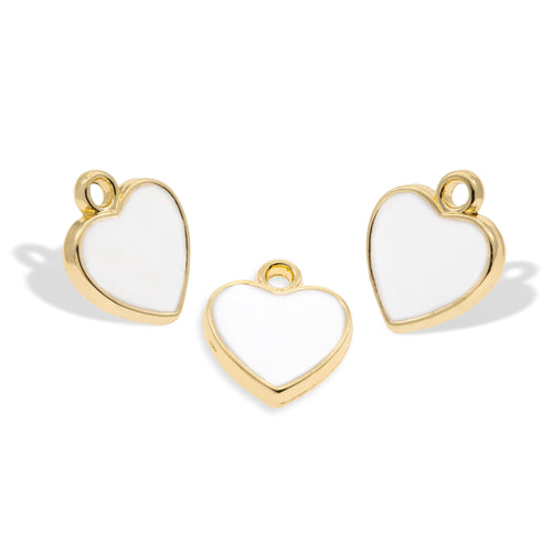 Dije de corazon con esmalte 11mm 100gramos